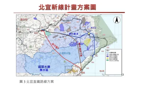 ▲圖3：北宜直鐵路線方案。（圖／黃建興提供）