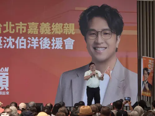 翁章梁出席嘉義後援會。(圖/記者陳佩君攝,2026.08.29) ▲蔡易餘出席嘉義後援會。(圖/記者陳佩君攝,2026.08.29)
