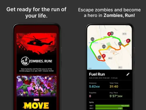 《Zombies, Run!》只需要在運動時透過耳機聽取劇情、任務與角色對話就能遊玩、紀錄步數。(圖/Six to Start 提供) ▲《Zombies, Run!》只需要在運動時透過耳機聽取劇情、任務與角色對話就能遊玩、紀錄步數。(圖/Six to Start 提供)