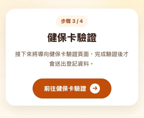 ▲(圖/揮汗有禮官網500.gov.tw/) ▲進行健保卡驗證。(圖/揮汗有禮官網500.gov.tw/)