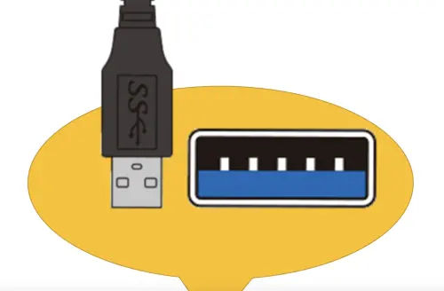 USB 3.0 Type-A接頭及連接埠通常採用藍色設計,也可透過「SS」SuperSpeed標誌輔助辨識。(圖/翻攝自ELECOM官網) ▲USB 3.0 Type-A接頭及連接埠通常採用藍色設計,也可透過「SS」SuperSpeed標誌輔助辨識。(圖/翻攝自ELECOM官網)